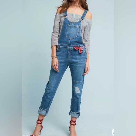 Pilcro and the Letterpress Blue Denim Overalls